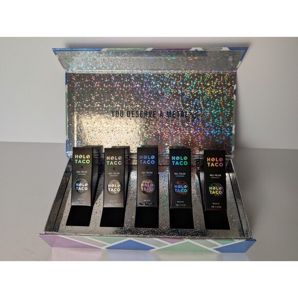 Halo Taco Frosted Nails 2020 Limited Collection Box Set New With Box 5 Colors - Picture 3 of 10